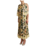 Dolce & Gabbana Multicolor Silk Floral Print Long Maxi Dress 1728,67345645728,Clothing,Dolce & Gabbana,Dresses - Women - Clothing,IT36 | XS,Material: 100% Silk,Multicolor,Preowned / Defect,Women,Women - Clothing Dolce & Gabbana DR28249-36