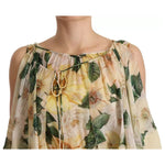 Dolce & Gabbana Multicolor Silk Floral Print Long Maxi Dress 1728,67345645728,Clothing,Dolce & Gabbana,Dresses - Women - Clothing,IT36 | XS,Material: 100% Silk,Multicolor,Preowned / Defect,Women,Women - Clothing Dolce & Gabbana DR28249-36