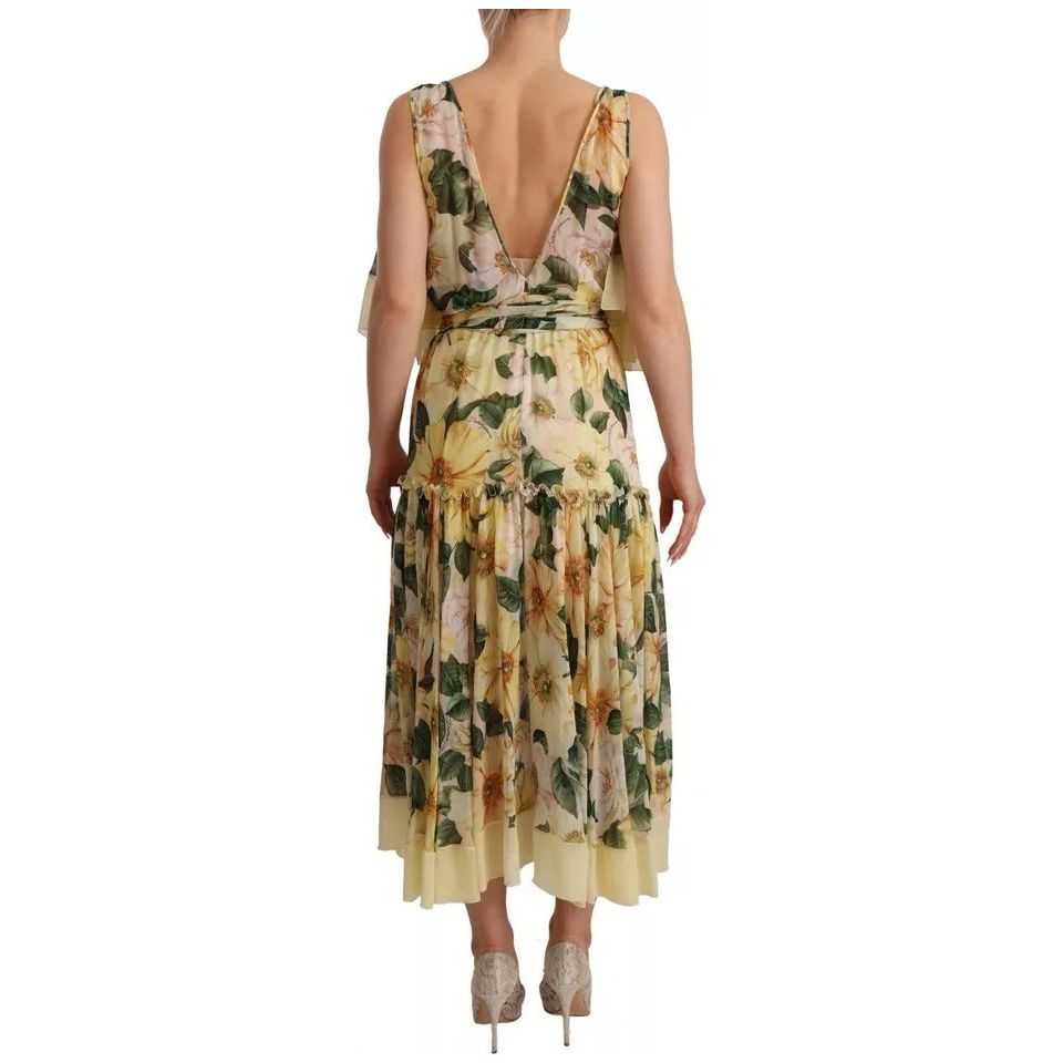 Dolce & Gabbana Multicolor Silk Floral Print Long Maxi Dress 1728,67345645728,Clothing,Dolce & Gabbana,Dresses - Women - Clothing,IT36 | XS,Material: 100% Silk,Multicolor,Preowned / Defect,Women,Women - Clothing Dolce & Gabbana DR28249-36