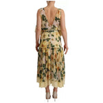 Dolce & Gabbana Multicolor Silk Floral Print Long Maxi Dress 1728,67345645728,Clothing,Dolce & Gabbana,Dresses - Women - Clothing,IT36 | XS,Material: 100% Silk,Multicolor,Preowned / Defect,Women,Women - Clothing Dolce & Gabbana DR28249-36
