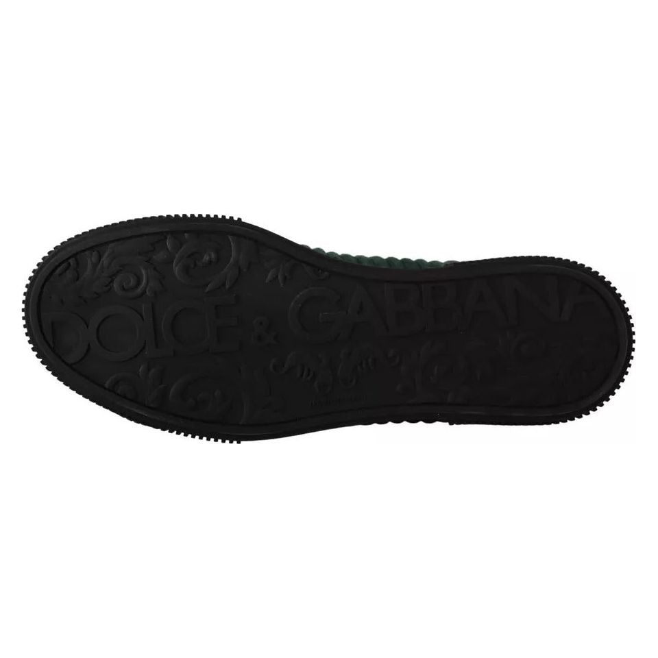 Dolce & Gabbana Green Corduroy High Tops Sneakers Mens Casual Shoes MV4458-42