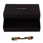 Dolce & Gabbana Gold Plated 925 Sterling Silver Crystal Collar Stop Brooch SMY100980