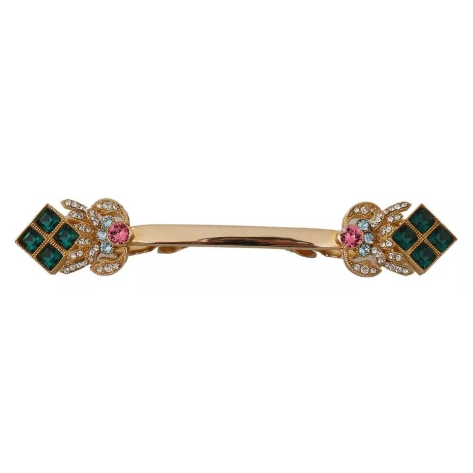 Dolce & Gabbana Gold Plated 925 Sterling Silver Crystal Collar Stop Brooch SMY100980