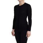 Dolce & Gabbana Black Crewneck Long Sleeves Pullover Sweater 1728,67345645728,Black,Clothing,Dolce & Gabbana,IT38 | XS,Material: 100% Virgin Wool,Preowned / Defect,Sweaters - Women - Clothing,Women,Women - Clothing Dolce & Gabbana TSH83324-38
