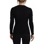 Dolce & Gabbana Black Crewneck Long Sleeves Pullover Sweater 1728,67345645728,Black,Clothing,Dolce & Gabbana,IT38 | XS,Material: 100% Virgin Wool,Preowned / Defect,Sweaters - Women - Clothing,Women,Women - Clothing Dolce & Gabbana TSH83324-38