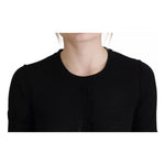 Dolce & Gabbana Black Crewneck Long Sleeves Pullover Sweater 1728,67345645728,Black,Clothing,Dolce & Gabbana,IT38 | XS,Material: 100% Virgin Wool,Preowned / Defect,Sweaters - Women - Clothing,Women,Women - Clothing Dolce & Gabbana TSH83324-38