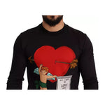 Dolce & Gabbana Black Cupid Print Hoodie Sweatshirt Sweater TSH6423-44