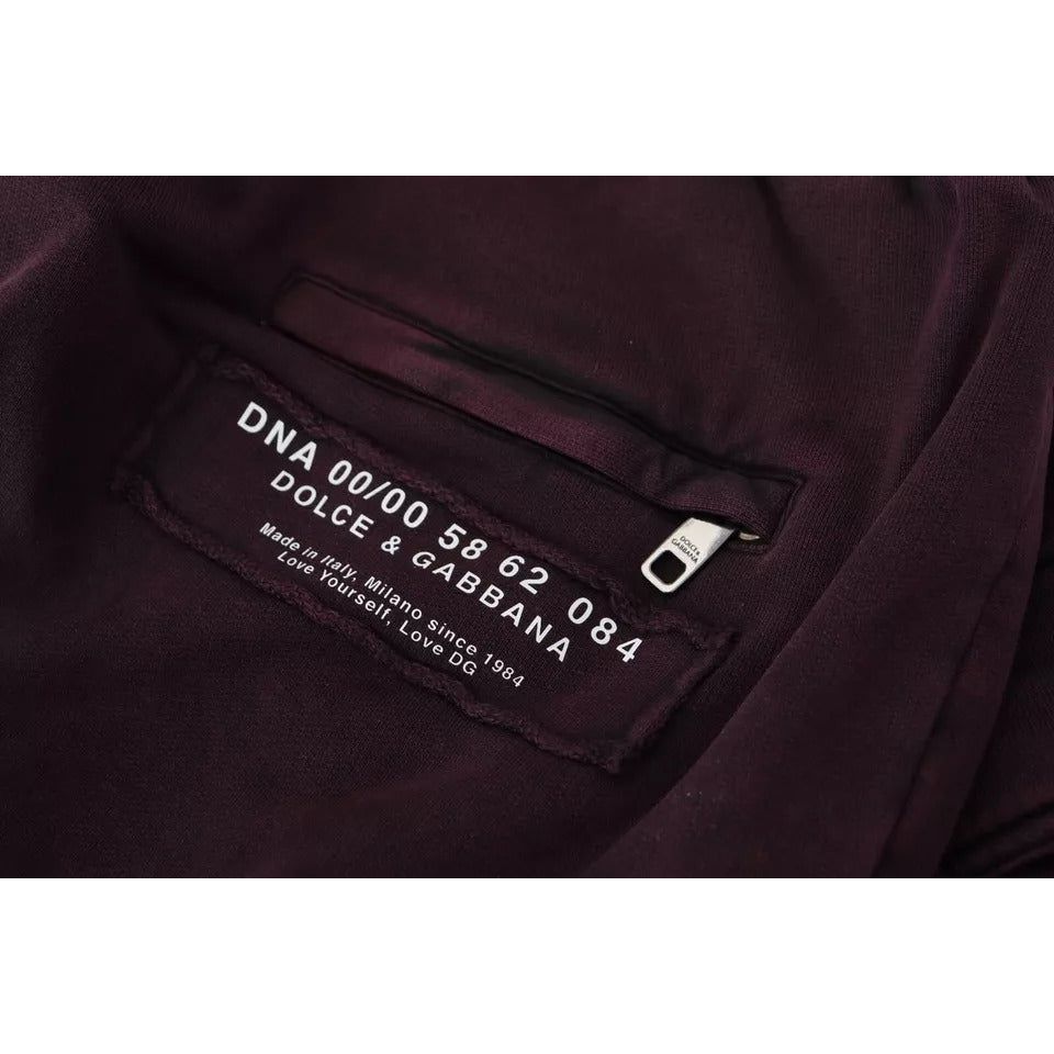 Dolce & Gabbana Bordeaux Cotton Cargo Jogger Sweatpants Pants 1728,67345645728,Bordeaux,Clothing,Dolce & Gabbana,IT56 | XL,Jeans & Pants - Men - Clothing,Material: 100% Cotton,Men,Men - Clothing,Preowned / Defect Dolce & Gabbana PAN74741-56