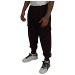 Dolce & Gabbana Bordeaux Cotton Cargo Jogger Sweatpants Pants 1728,67345645728,Bordeaux,Clothing,Dolce & Gabbana,IT56 | XL,Jeans & Pants - Men - Clothing,Material: 100% Cotton,Men,Men - Clothing,Preowned / Defect Dolce & Gabbana PAN74741-56