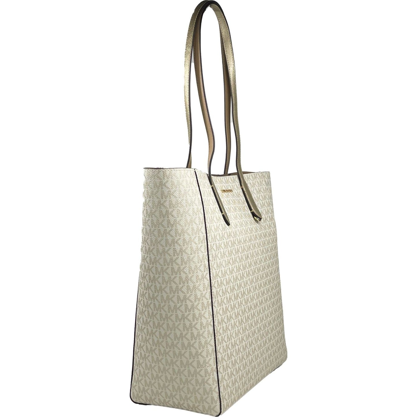 Michael Kors Vincent With Card Case Large Tote Purse Bag Gold 80621