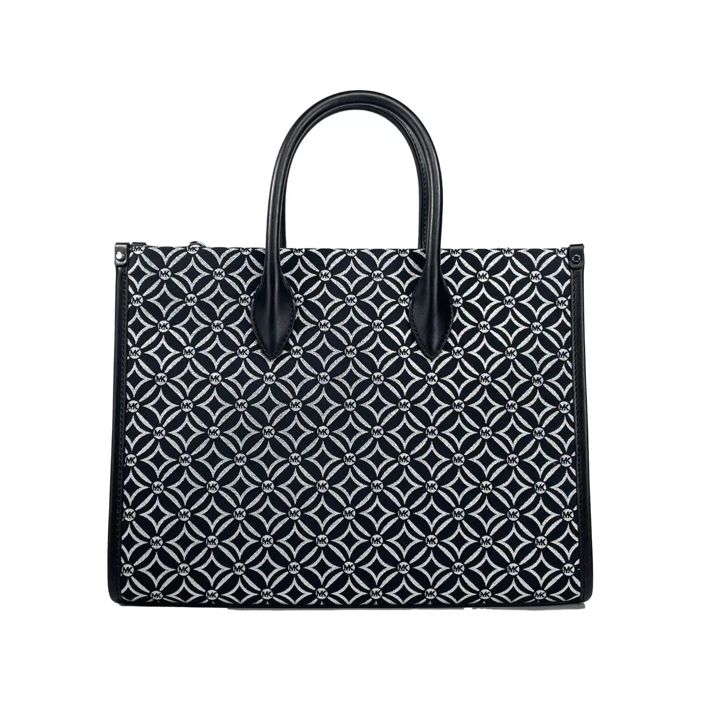 Michael Kors Mirella Medium Top Zip Crossbody Tote Bag Black Michael Kors Gray