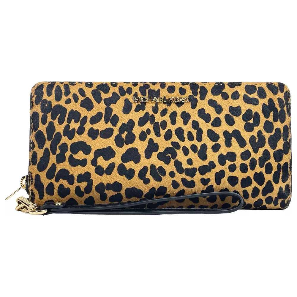 Michael Kors Jet Set Animal Print Continental Wristlet Wallet 78420