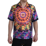 Dolce & Gabbana Multicolor Luminarie Print Men Silk Shirt TSH94189-38