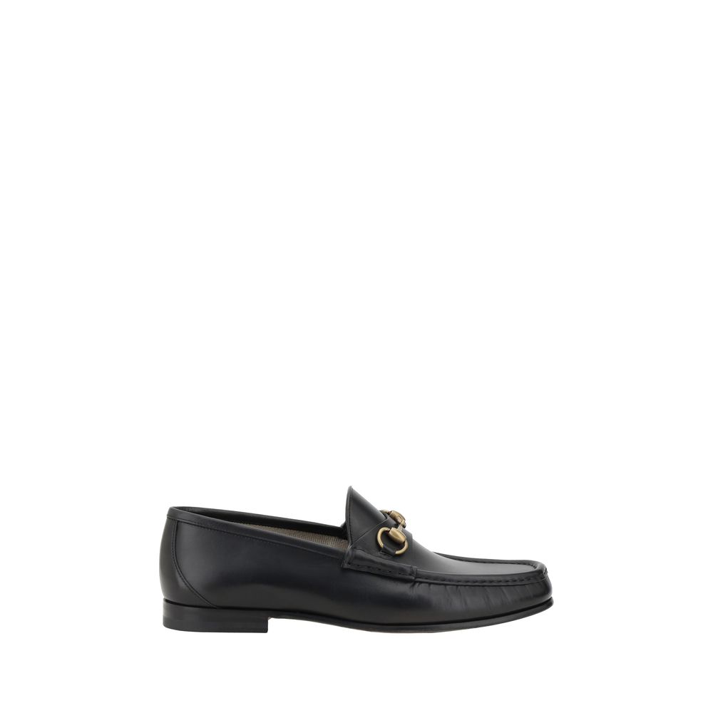 Gucci Leather Loafers Gucci Dark Slate Gray