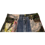 Dolce & Gabbana Blue Patchwork Cotton Straight Denim Jeans