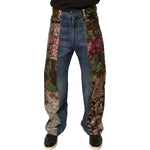 Dolce & Gabbana Blue Patchwork Cotton Straight Denim Jeans 1728,67345645728,Blue,Clothing,Dolce & Gabbana,IT44 | XS,Jeans & Pants - Men - Clothing,Material: 64% Cotton 12% Polyester 12% Nylon 6% Silk 4% Acetate 2% Polyester Film Fiber,Men,Men - Clothing,N