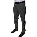 Dolce & Gabbana Black Stripes Skinny Dress Pants PAN75782-58