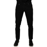 Dolce & Gabbana Black Crown White Lining Skinny Denim Jeans PAN75879-48