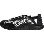 Dolce & Gabbana Black Logo Nylon Low Top NS1 Sneakers Shoes MV6683-45
