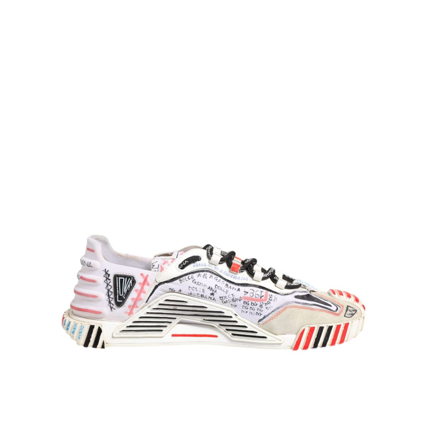 Dolce & Gabbana Multicolor Suede Fabric NS1 Sneakers Shoes MV6688-42.5
