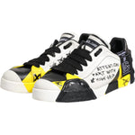 Dolce & Gabbana Multicolor Lettering Portofino Sneakers Shoes MV6690-44