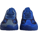 Dolce & Gabbana Blue Leather Daymaster Low Top Sneakers Shoes