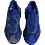Dolce & Gabbana Blue Leather Daymaster Low Top Sneakers Shoes