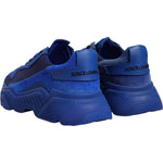Dolce & Gabbana Blue Leather Daymaster Low Top Sneakers Shoes