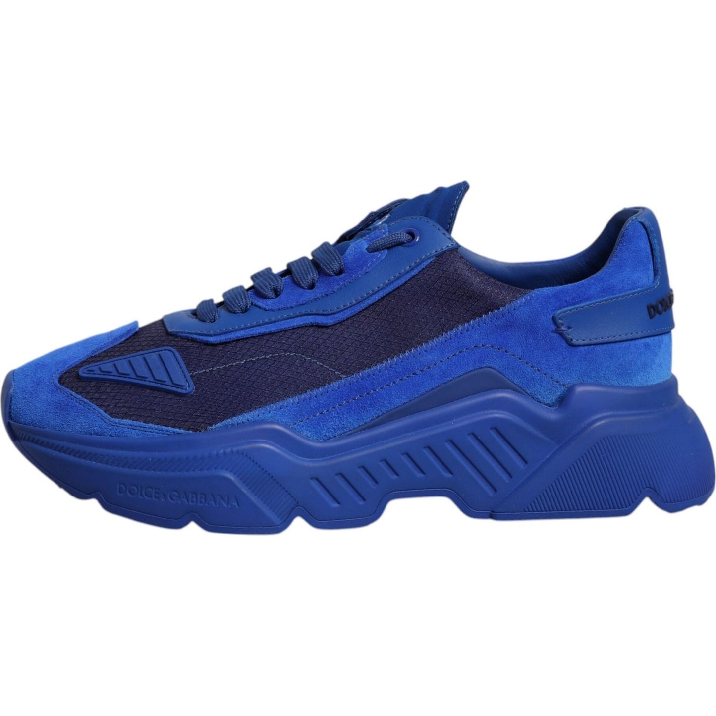 Dolce & Gabbana Blue Leather Daymaster Low Top Sneakers Shoes
