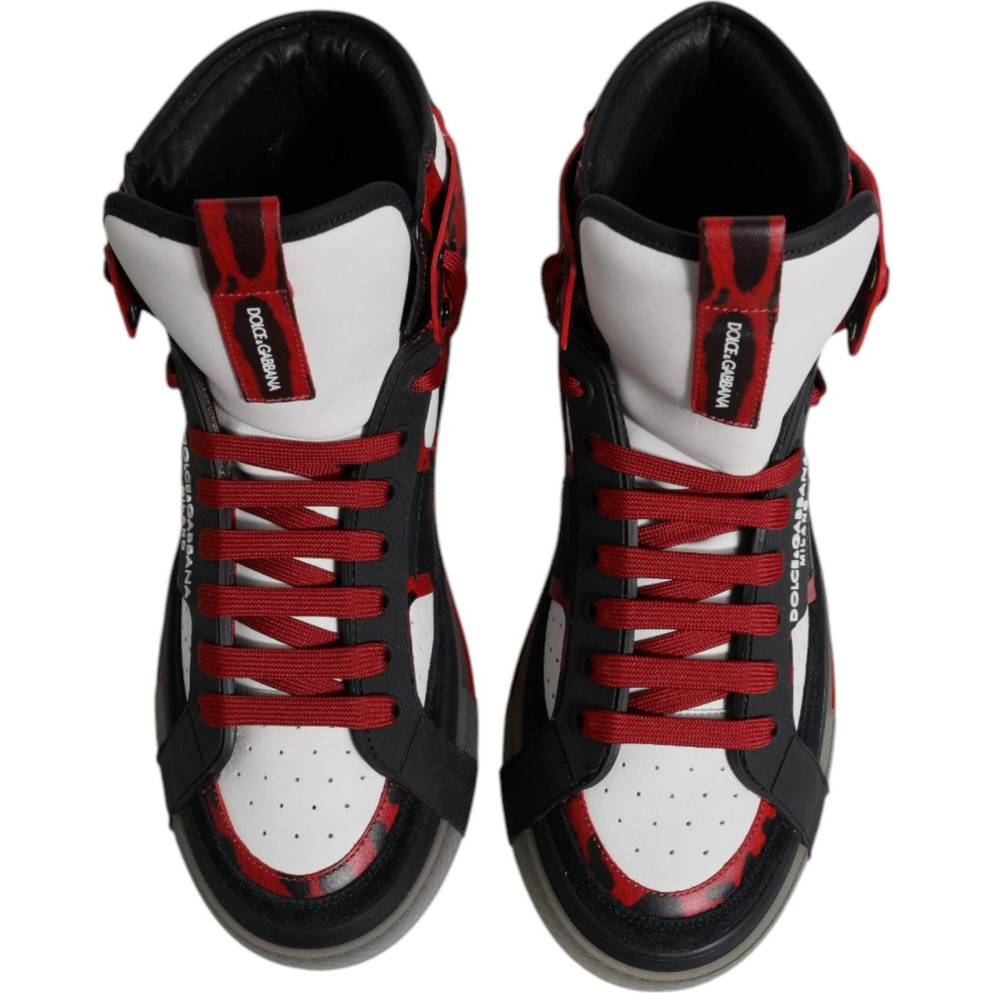 Dolce & Gabbana Multicolor Leather High Top Sneakers Shoes MV6805-40.5