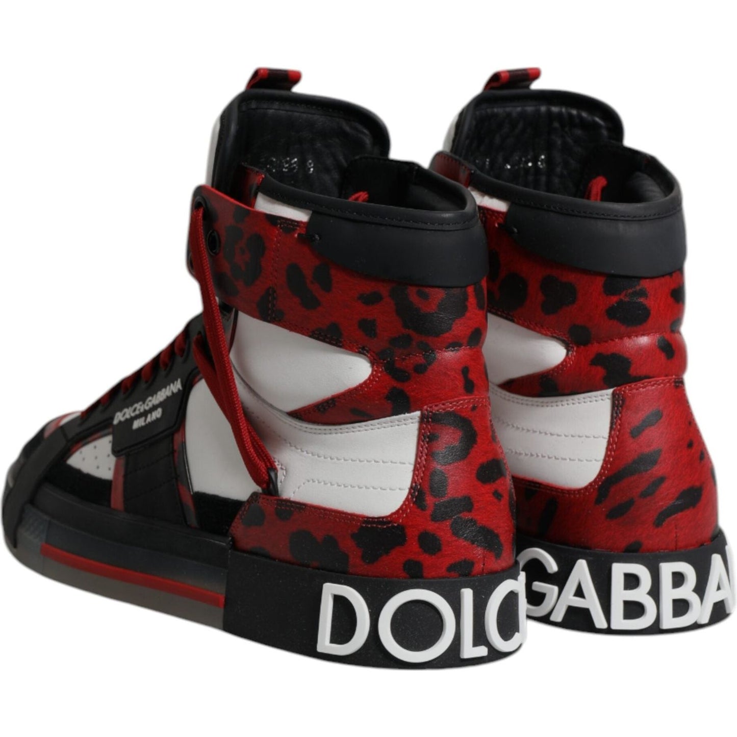 Dolce & Gabbana Multicolor Leather High Top Sneakers Shoes MV6805-40.5