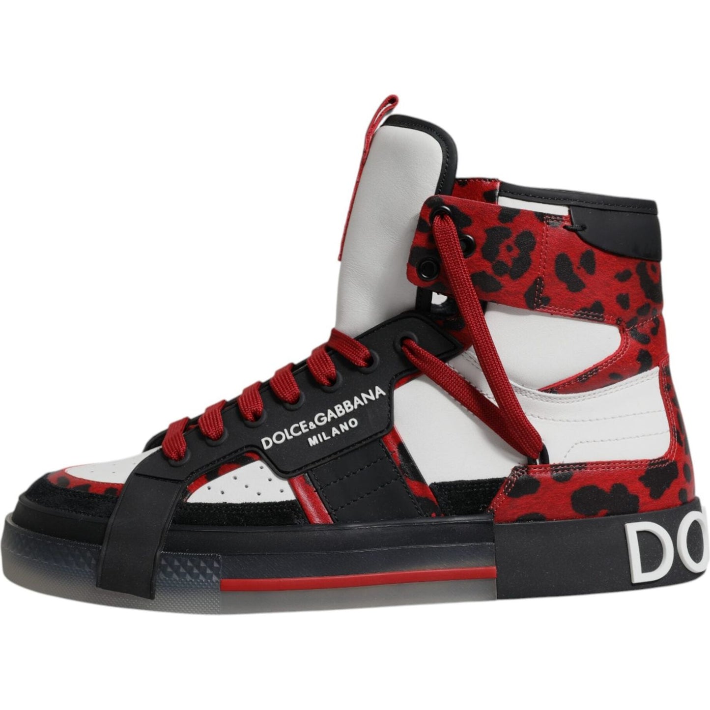 Dolce & Gabbana Multicolor Leather High Top Sneakers Shoes MV6805-40.5