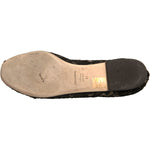 Dolce & Gabbana Black Taormina Lace Slip On Flats Shoes LA12342-41