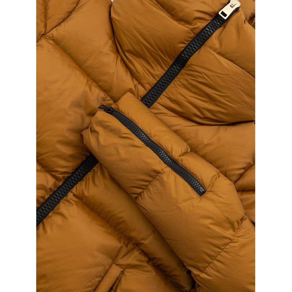Herno Yellow Polyamide Jackets & Coat Herno Saddle Brown