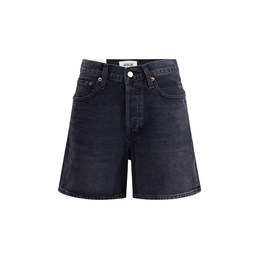 Agolde V-waist Shorts Agolde Dark Slate Gray