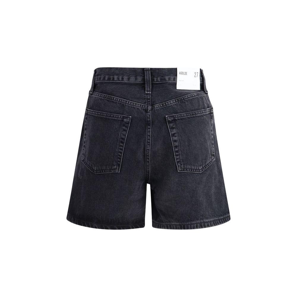 Agolde V-waist Shorts Agolde Dark Slate Gray