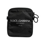 Dolce & Gabbana Black Logo Print Scuba Crossbody Shoulder Bag BAG4068