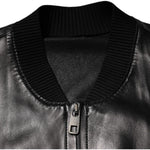 Dolce & Gabbana Black Leather Full Zip Biker Blouson Jacket JKT41203-50
