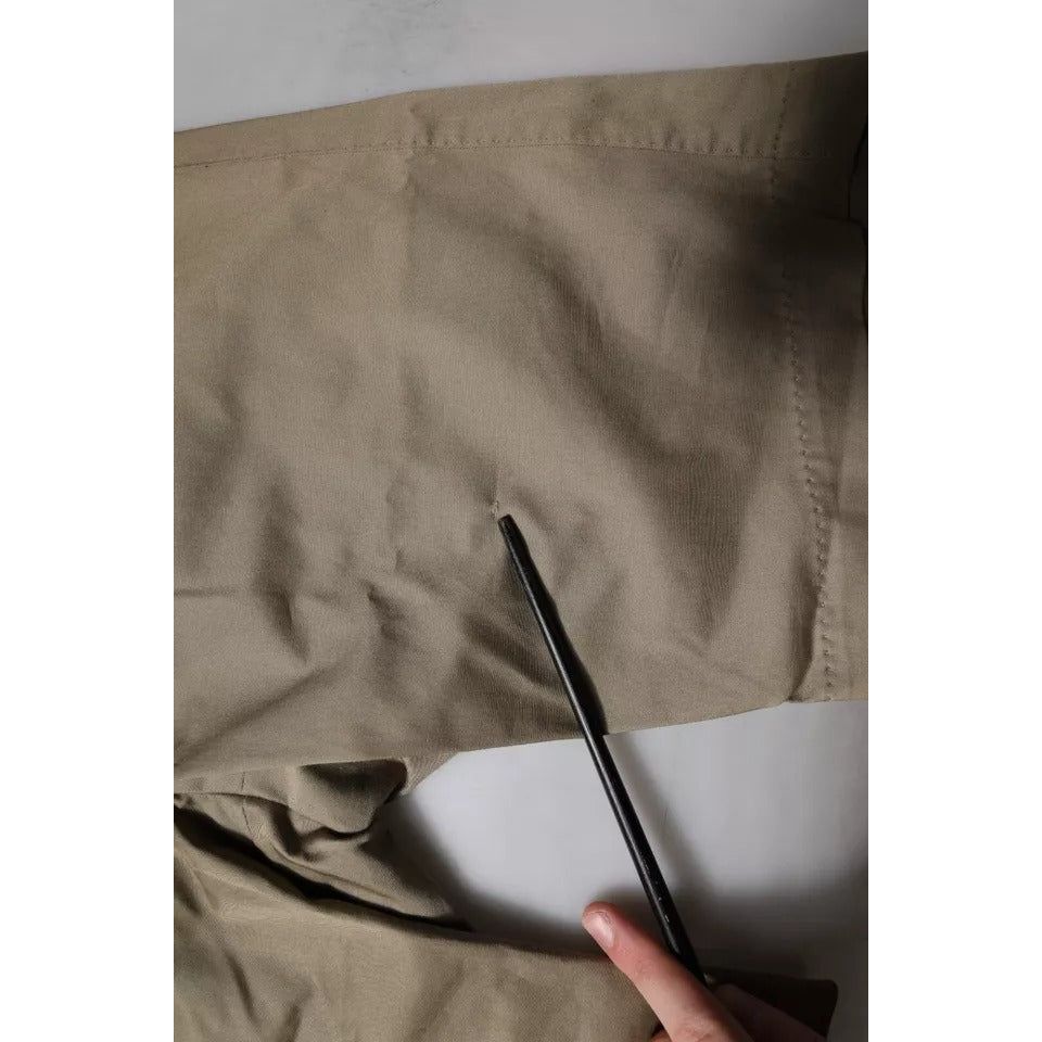 Dolce & Gabbana Dark Khaki Cotton Stretch Casual Chino Shorts PAN75246-48
