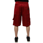 Dolce & Gabbana Maroon Viscose Nylon Mid Waist Bermuda Shorts PAN75249-48