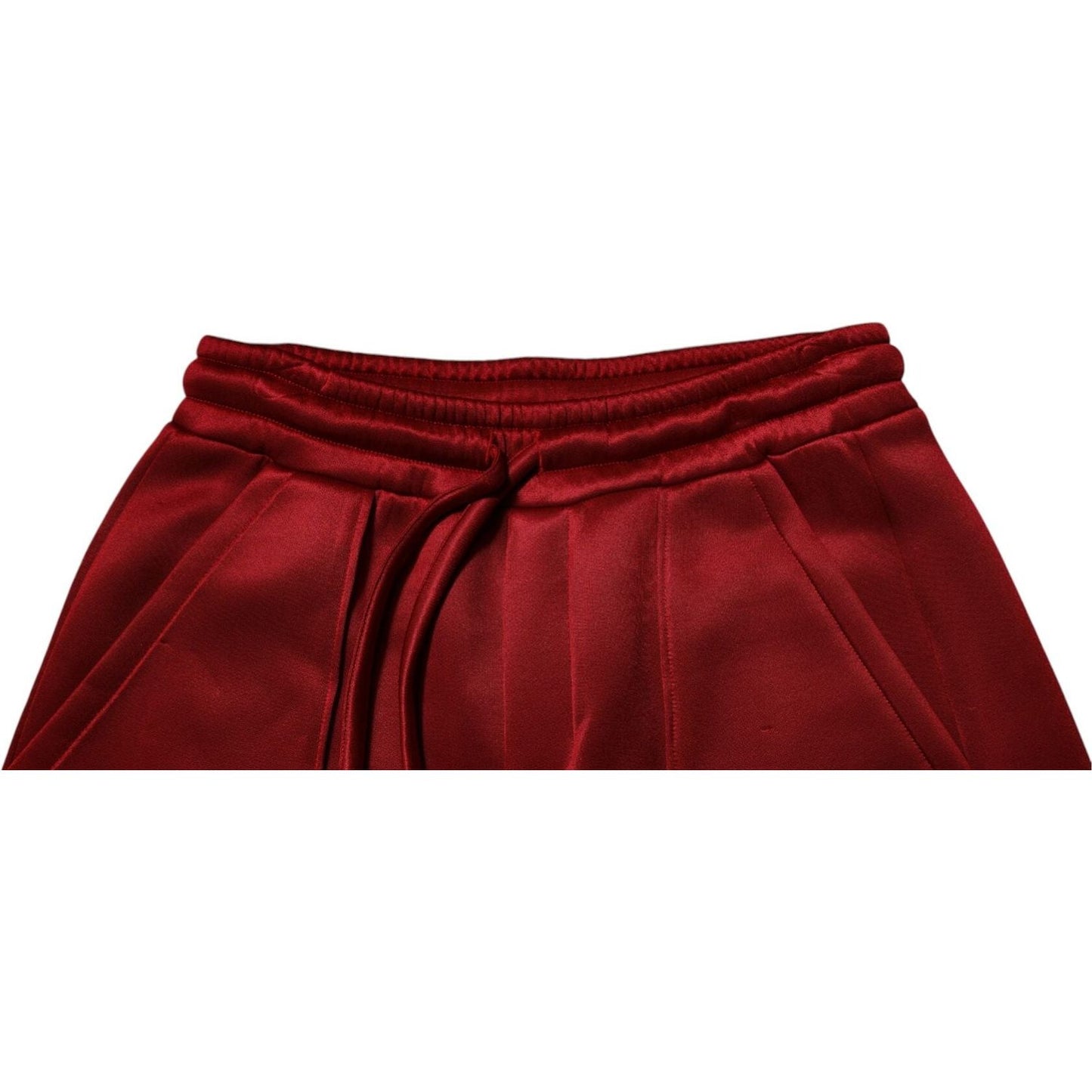 Dolce & Gabbana Maroon Viscose Nylon Mid Waist Bermuda Shorts PAN75249-48