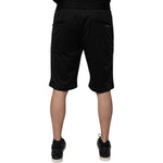 Dolce & Gabbana Black Polyester Mid Waist Men Bermuda Shorts PAN76084-48