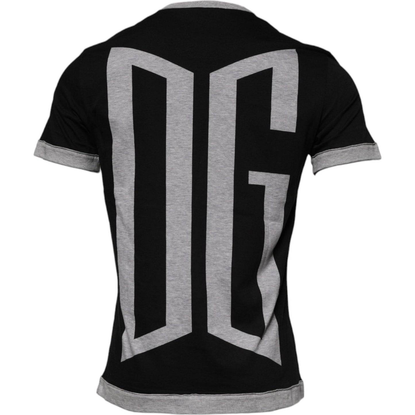 Dolce & Gabbana Black Logo Cotton Crew Neck Men Tee T-shirt TSH90010-44