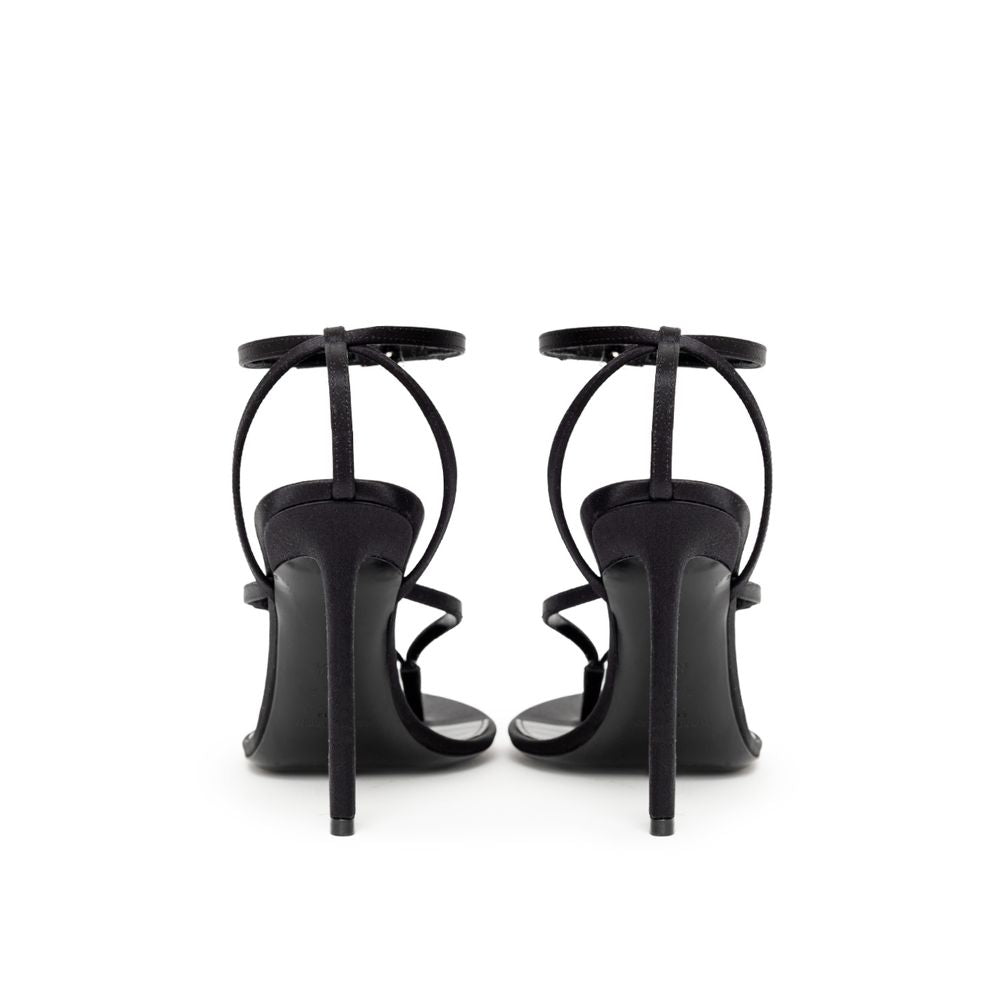 Saint Laurent Black Leather E Raso Sandal 1728,67397976224,Black,EU38.5/US8,New with tags,Saint Laurent,Sandals - Women - Shoes,Shoes,Women,Women - Shoes Saint Laurent SA-8772676-EU38.5/US8.5