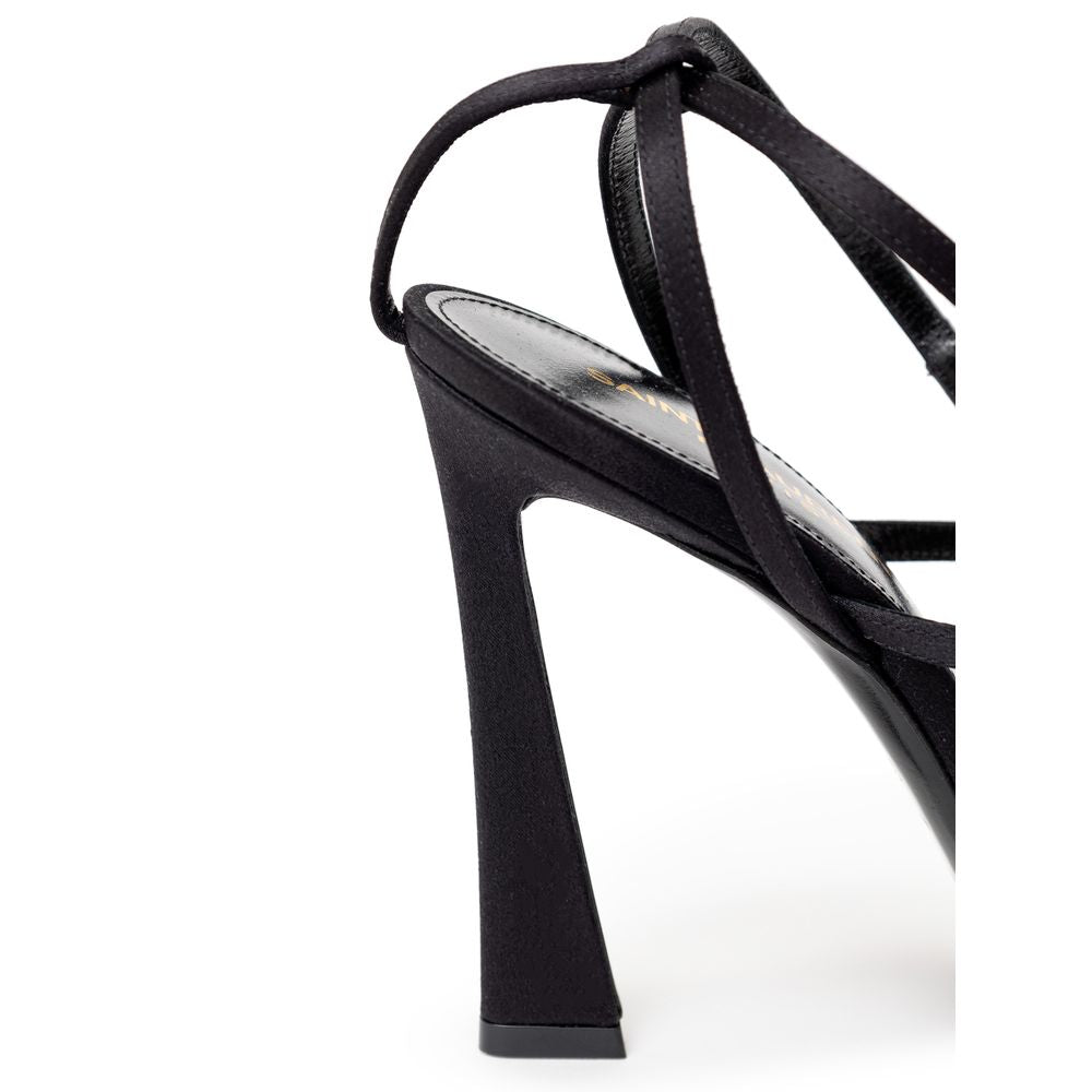 Saint Laurent Black Leather E Raso Sandal 1728,67397976224,Black,EU38.5/US8,New with tags,Saint Laurent,Sandals - Women - Shoes,Shoes,Women,Women - Shoes Saint Laurent SA-8772676-EU38.5/US8.5