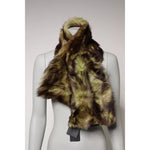 Dolce & Gabbana Multicolor Fur Shawl Neck Wrap Cover Collar Scarf MS7100