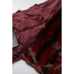 Dolce & Gabbana Black Red Stripe Fur Shawl Neck Wrap Scarf MS7101