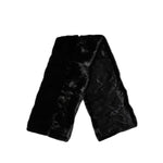 Dolce & Gabbana Black Fur Shawl Neck Wrap Cover Collar Scarf MS7102