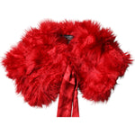Dolce & Gabbana Red Alpaca Fur Women Neck Warmer Winter Scarf