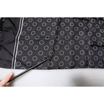Dolce & Gabbana Black Circles Silk Fringes Shawl Wrap Scarf MS7227